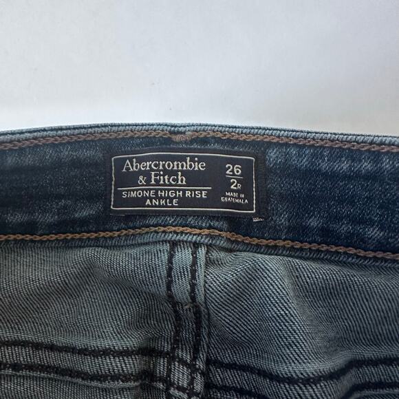 Abercrombie & Finch Simon High Rise Ankle Embroidered Jeans - 26 - Picture 7 of 9